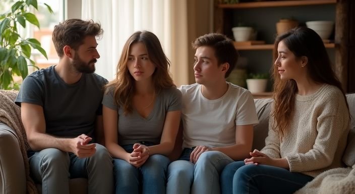 Een intieme bijeenkomst van transgender individuen deelt persoonlijke verhalen