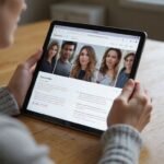 Een tablet toont een online datingplatform met tips voor transgender profielen