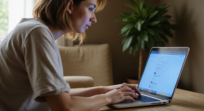 Een transgender persoon verdiept in online discussies over sexchatten met transgenders.