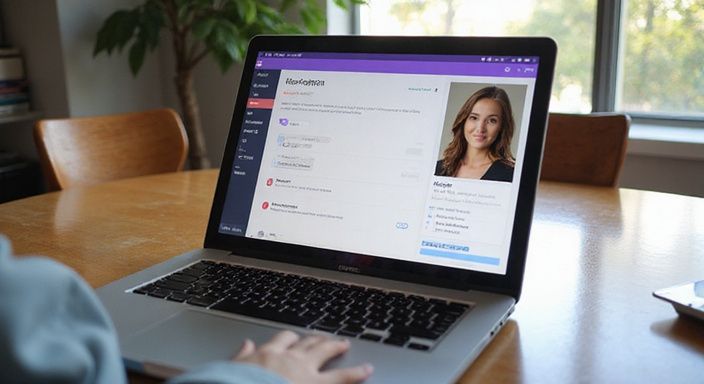 Een laptop toont een datingplatform voor transgender sexcontact Friesland met een gebruikersprofiel en filters.