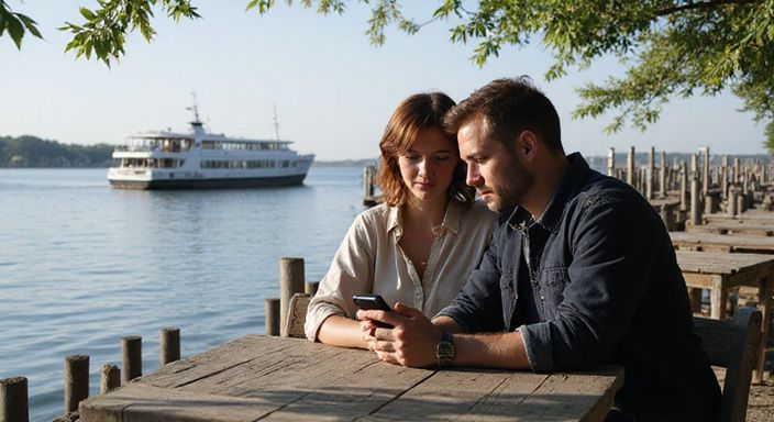 Een man en vrouw genieten van een ontspannen moment aan het water en willen transgender sexcontact in Friesland.