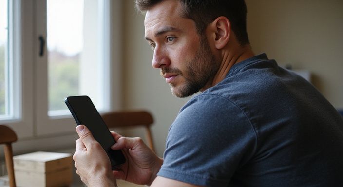 Een persoon onderzoekt een app voor transgender sexcontact Groningen op zijn smartphone.