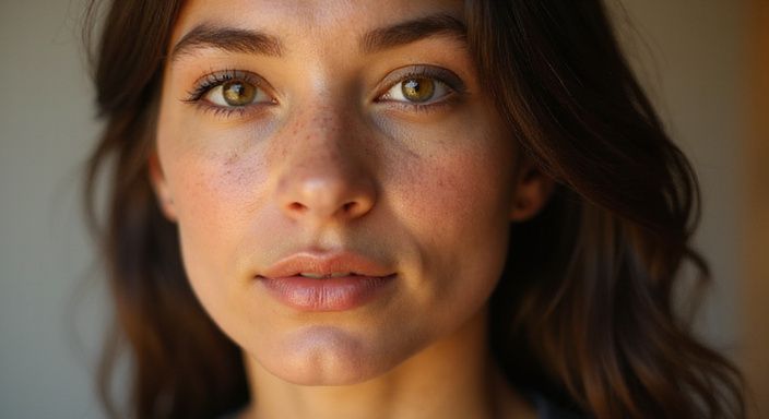 Een realistisch portret van een persoon met natuurlijke huidtextuur en emotie. Een realistisch portret van een persoon die transgender sexcontact Gelderland zoekt.