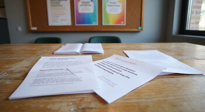 Gezondheidseducatiematerialen in een wachtkamer zonder mensen aanwezig.