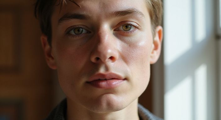 Een geconcentreerde man aan een bureau, bezig met een datingapp. Transgender sexcontact Noord-Holland